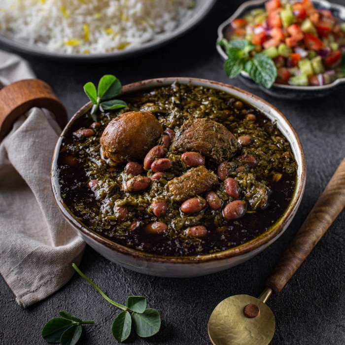 Sholeh Persian restaurant Glasgow ghorme sabzi